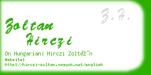 zoltan hirczi business card